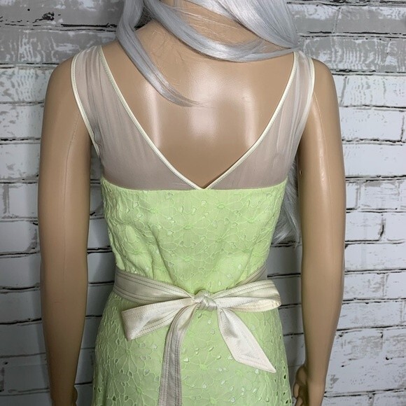 Luca Luca Eyelet Silk Blend Runway Tea Style Dress Size 4 - Picture 6 of 11